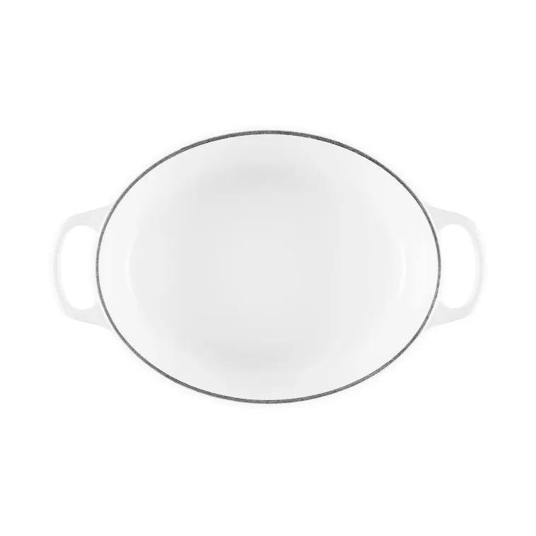 Le Creuset Signature cast iron oval casserole, White, 4.1 l Le Creuset