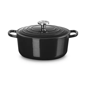 Le Creuset Signature cast iron round casserole - Black, 5.3 l - Le Creuset