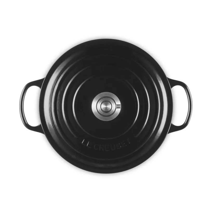 Le Creuset Signature cast iron round casserole, Black, 5.3 l Le Creuset