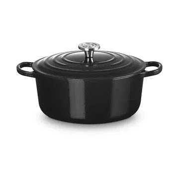 Le Creuset Signature cast iron round casserole - Black, 6.7 l - Le Creuset
