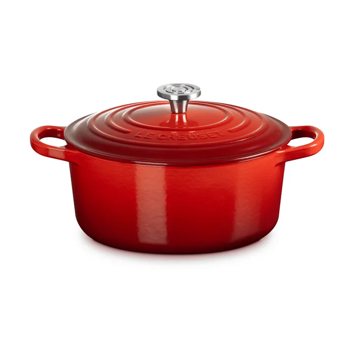 Le Creuset Signature cast iron round casserole - Cerise, 3.3 l - Le Creuset