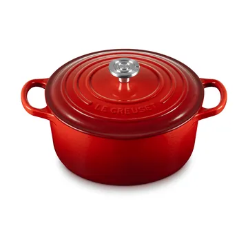 Le Creuset Signature cast iron round casserole - Cerise, 3.3 l - Le Creuset