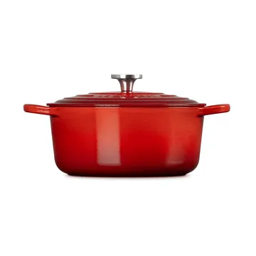 Le Creuset Signature cast iron round casserole - Cerise, 5.3 l - Le Creuset