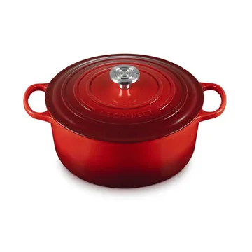 Le Creuset Signature cast iron round casserole - Cerise, 6.7 l - Le Creuset
