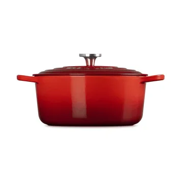 Le Creuset Signature cast iron round casserole - Cerise, 6.7 l - Le Creuset