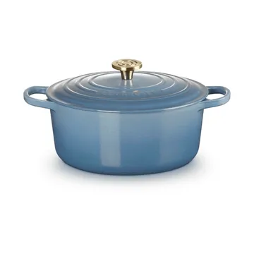 Le Creuset Signature cast iron round casserole - Chambray, 6.7 l - Le Creuset