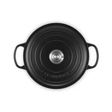 Le Creuset Signature cast iron round casserole - Matte Black, 5.3 l - Le Creuset