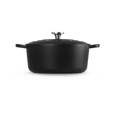 Le Creuset Signature cast iron round casserole - Matte Black, 6.7 l - Le Creuset