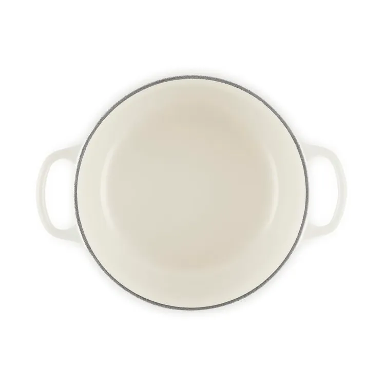 Le Creuset Signature cast iron round casserole, Meringue, 3.3 l Le Creuset