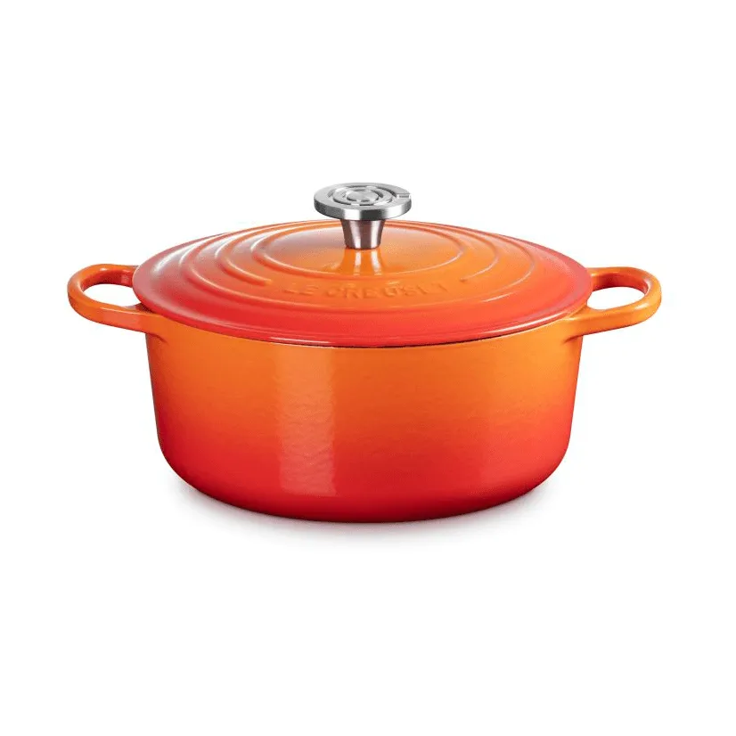 Le Creuset Signature cast iron round casserole, Volcanic, 5.3 l Le Creuset