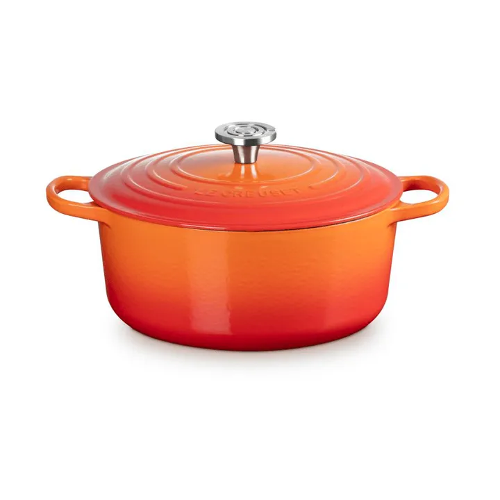 Le Creuset Signature cast iron round casserole - Volcanic, 6.7 l - Le Creuset