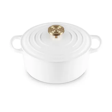 Le Creuset Signature cast iron round casserole - White, 4.2 l - Le Creuset