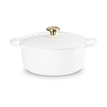 Le Creuset Signature cast iron round casserole - White, 6.7 l - Le Creuset