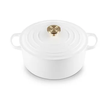 Le Creuset Signature cast iron round casserole - White, 6.7 l - Le Creuset