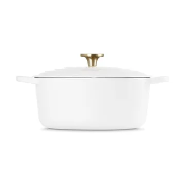 Le Creuset Signature cast iron round casserole - White, 6.7 l - Le Creuset