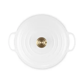 Le Creuset Signature cast iron round casserole - White, 6.7 l - Le Creuset