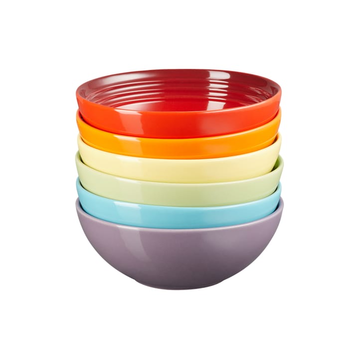 Le Creuset Signature deep plate 16 cm 6-pack - Rainbow - Le Creuset