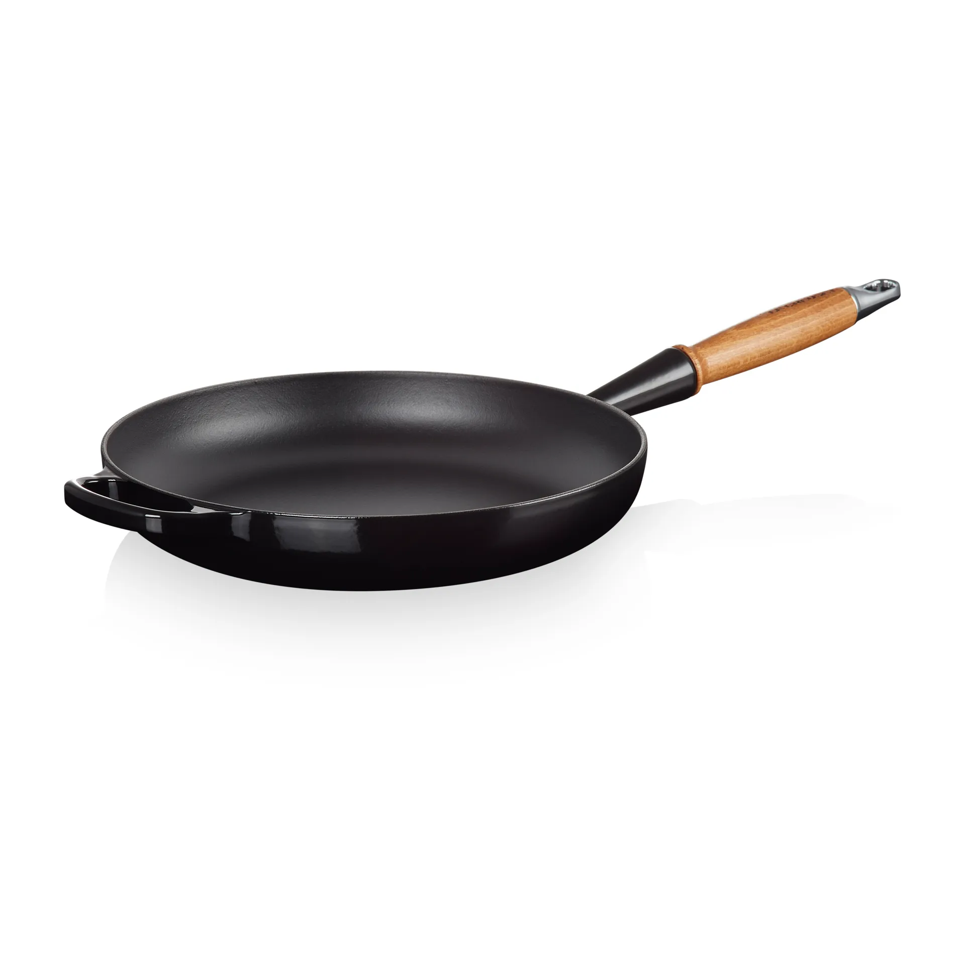 Le Creuset Signature frying pan wooden handle 28 cm, Black Onyx Le Creuset