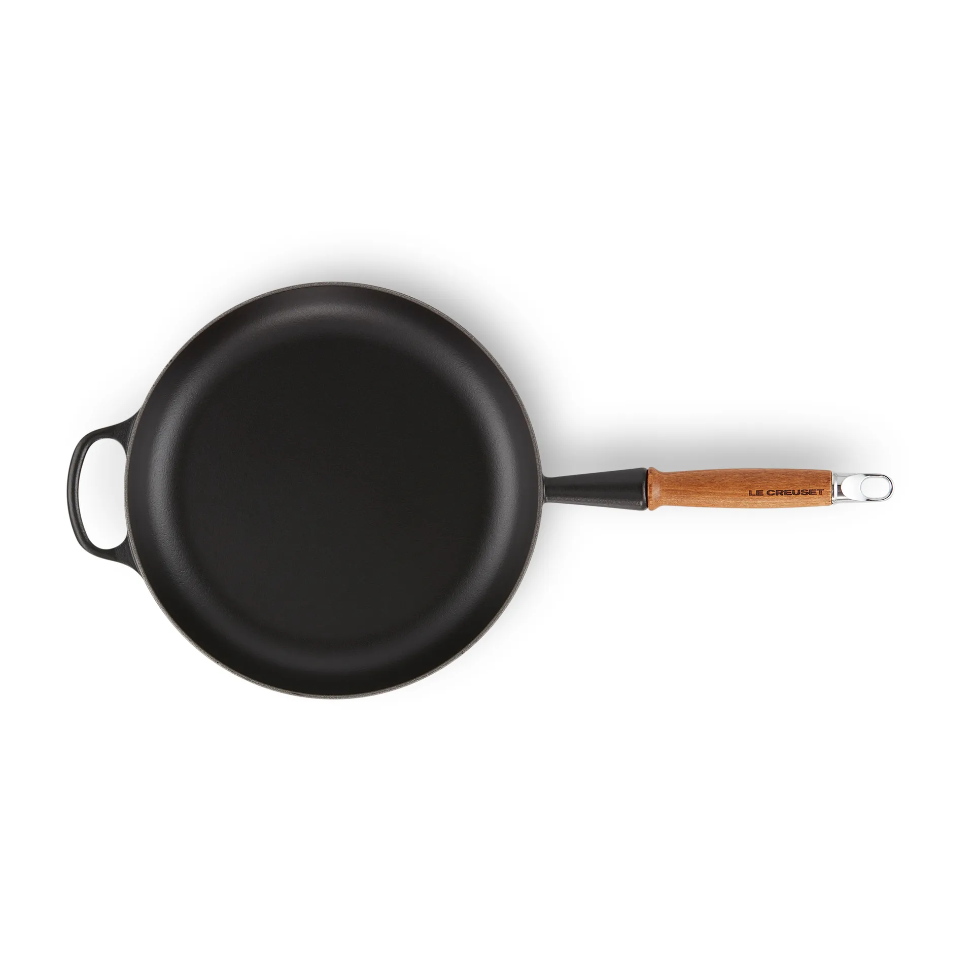 Le Creuset Signature frying pan wooden handle 28 cm, Matte Black Le Creuset