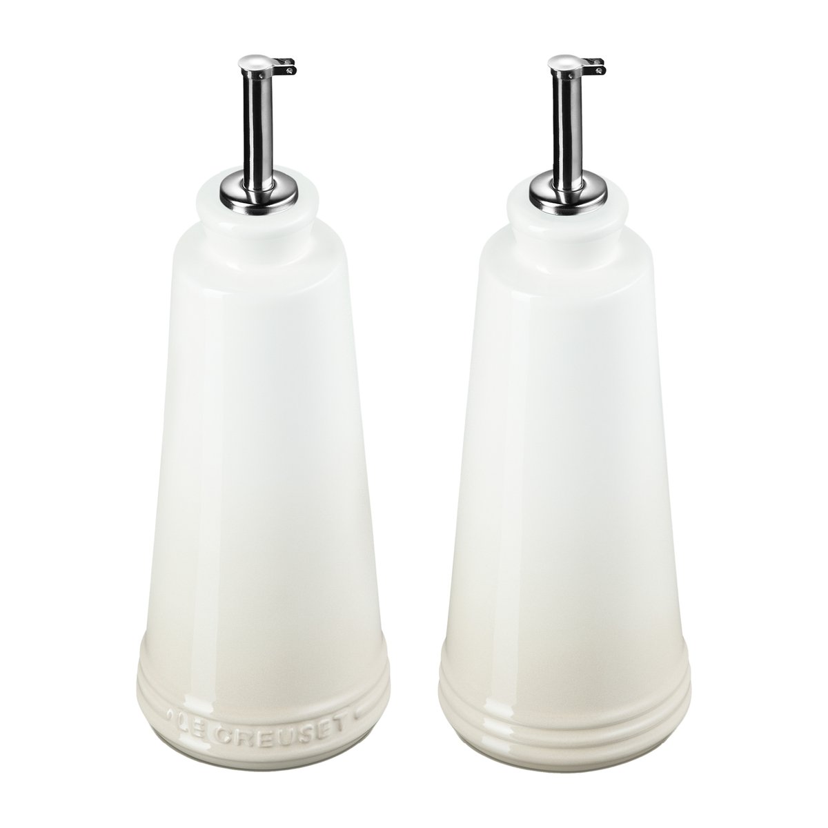 Le Creuset Signature oil & vinegar set Meringue | Scandinavian Design | Bottles, pourers & drizzlers | White