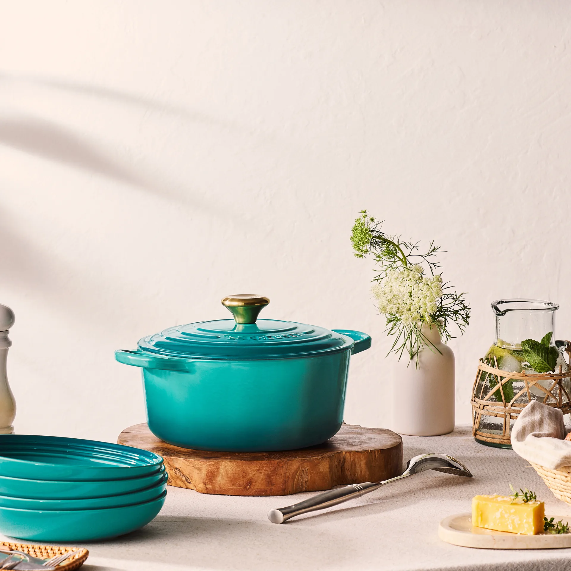 Le Creuset Signature pasta plate 22 cm, Bleu Riviera Le Creuset