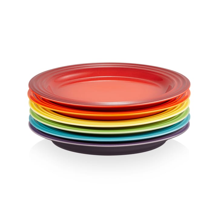 Le Creuset Signature plate 22 cm 6-pack - Rainbow - Le Creuset