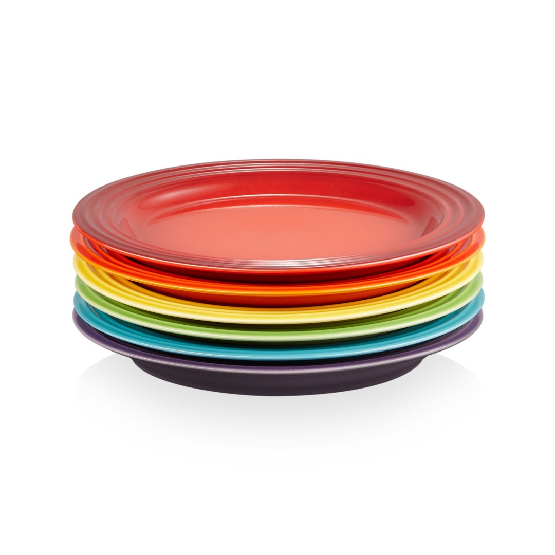 Le Creuset Signature plate 22 cm 6-pack Rainbow | Scandinavian Design | Small plates & side plates | Multi