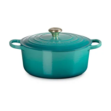 Le Creuset Signature round casserole 4.2 l - Bleu Riviera - Le Creuset