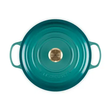 Le Creuset Signature round casserole 6.7 l - Bleu Riviera - Le Creuset
