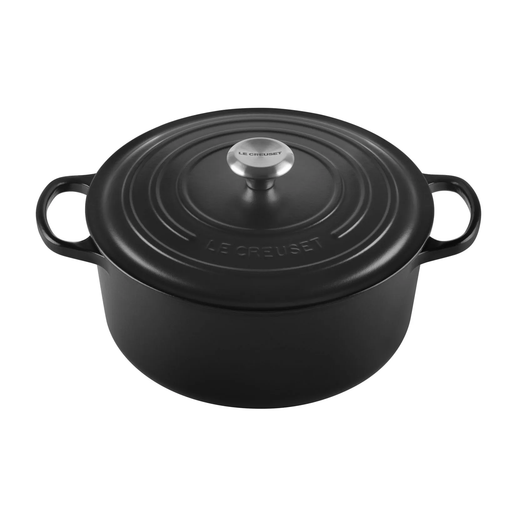 Le Creuset Signature round casserole 6.7 l, Matte black Le Creuset