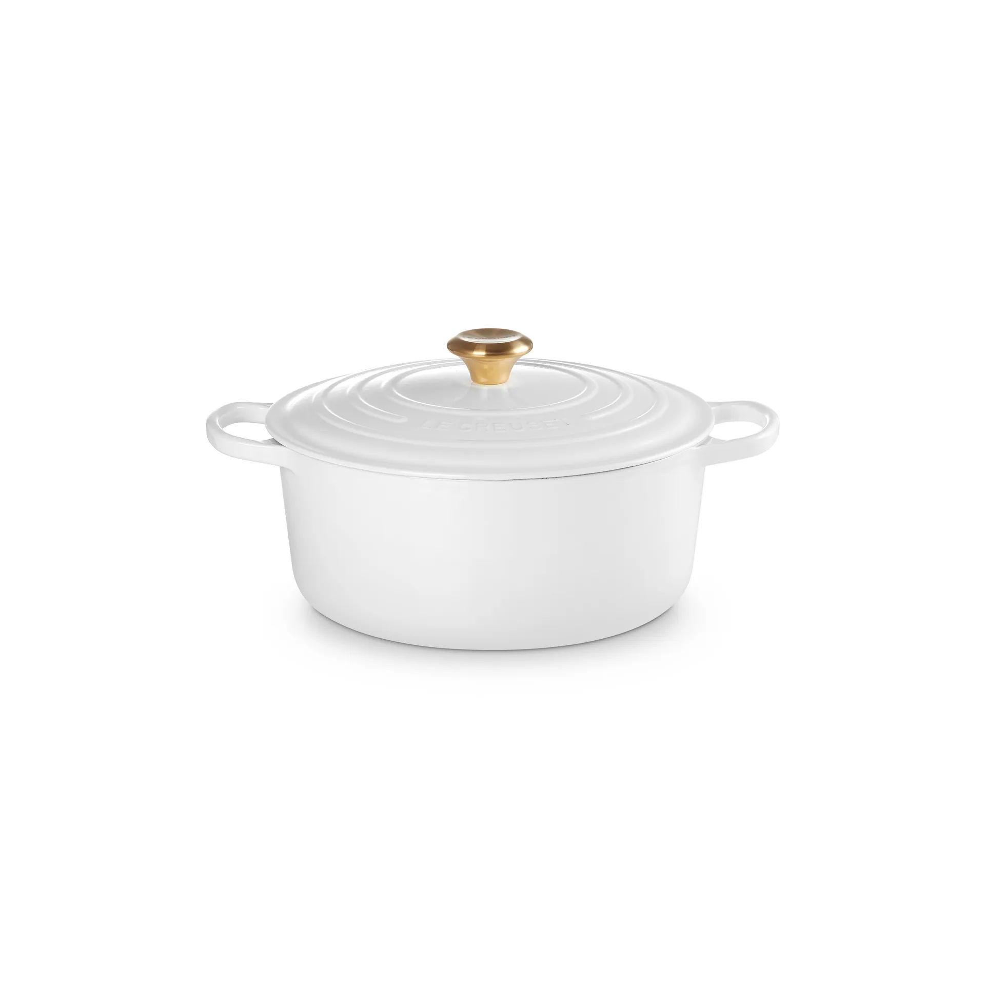 Le Creuset Signature round casserole 6.7 l, White Le Creuset