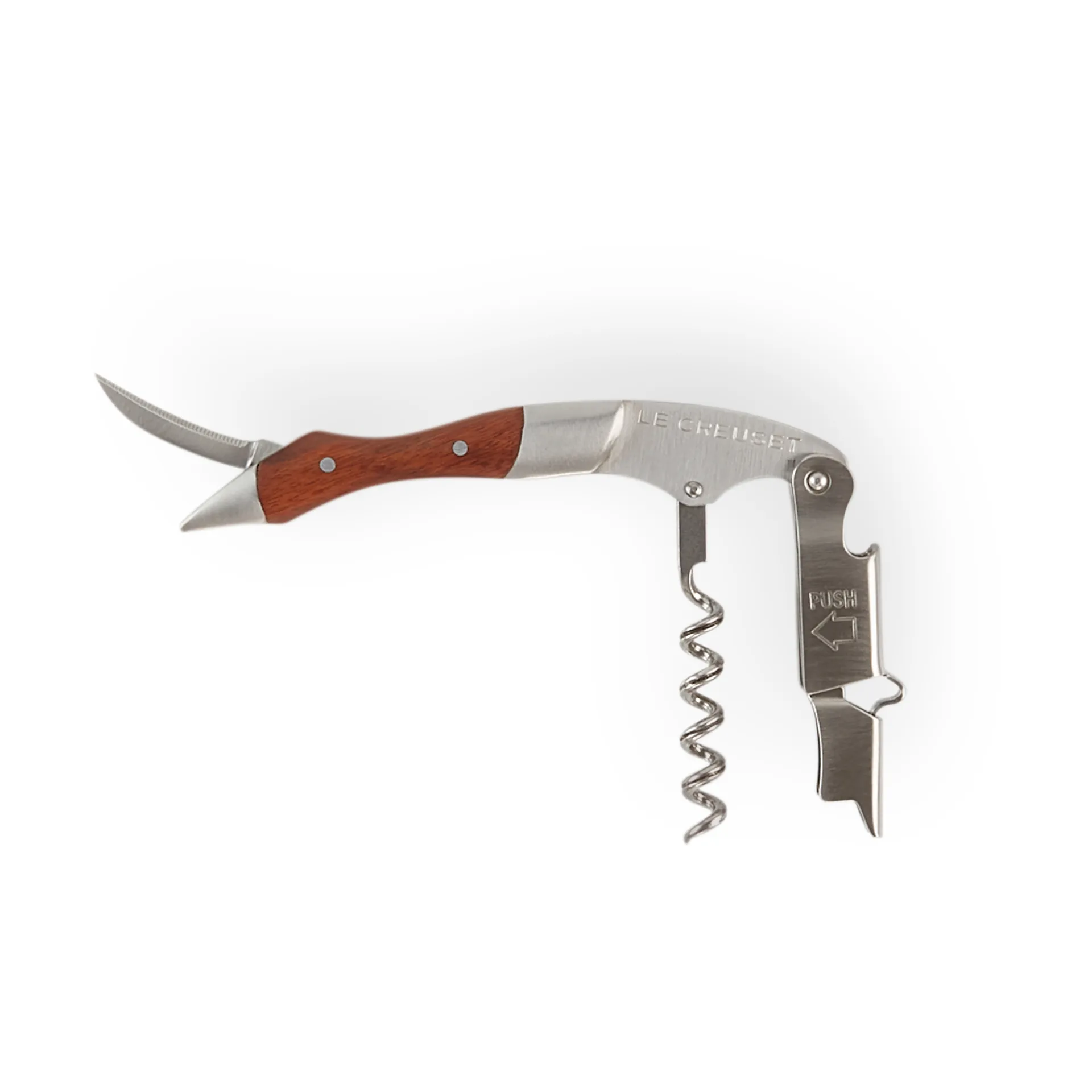 Le Creuset WT-110 corkscrew wood, grey-brown Le Creuset