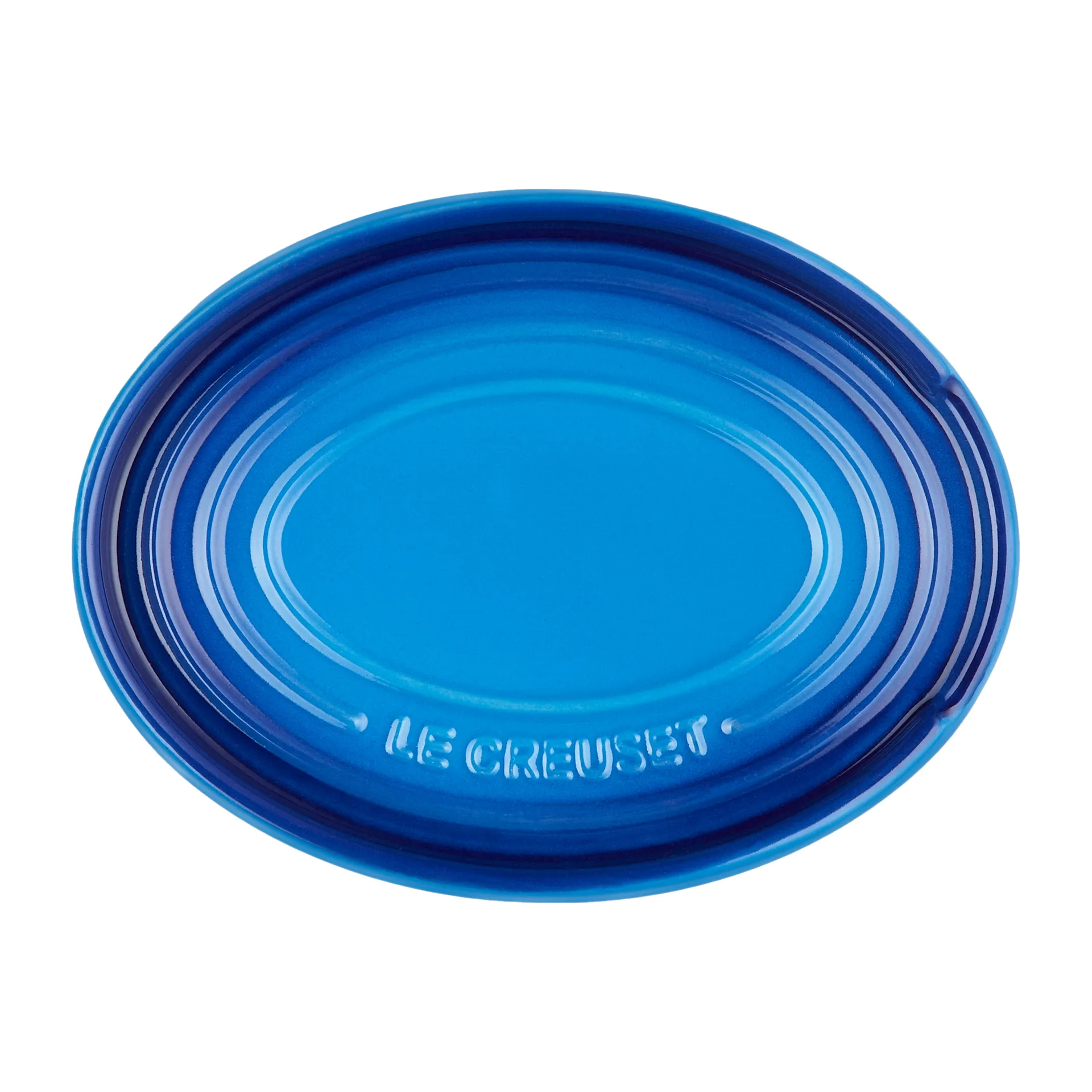 Oval holder for serving spoon, Azure blue Le Creuset