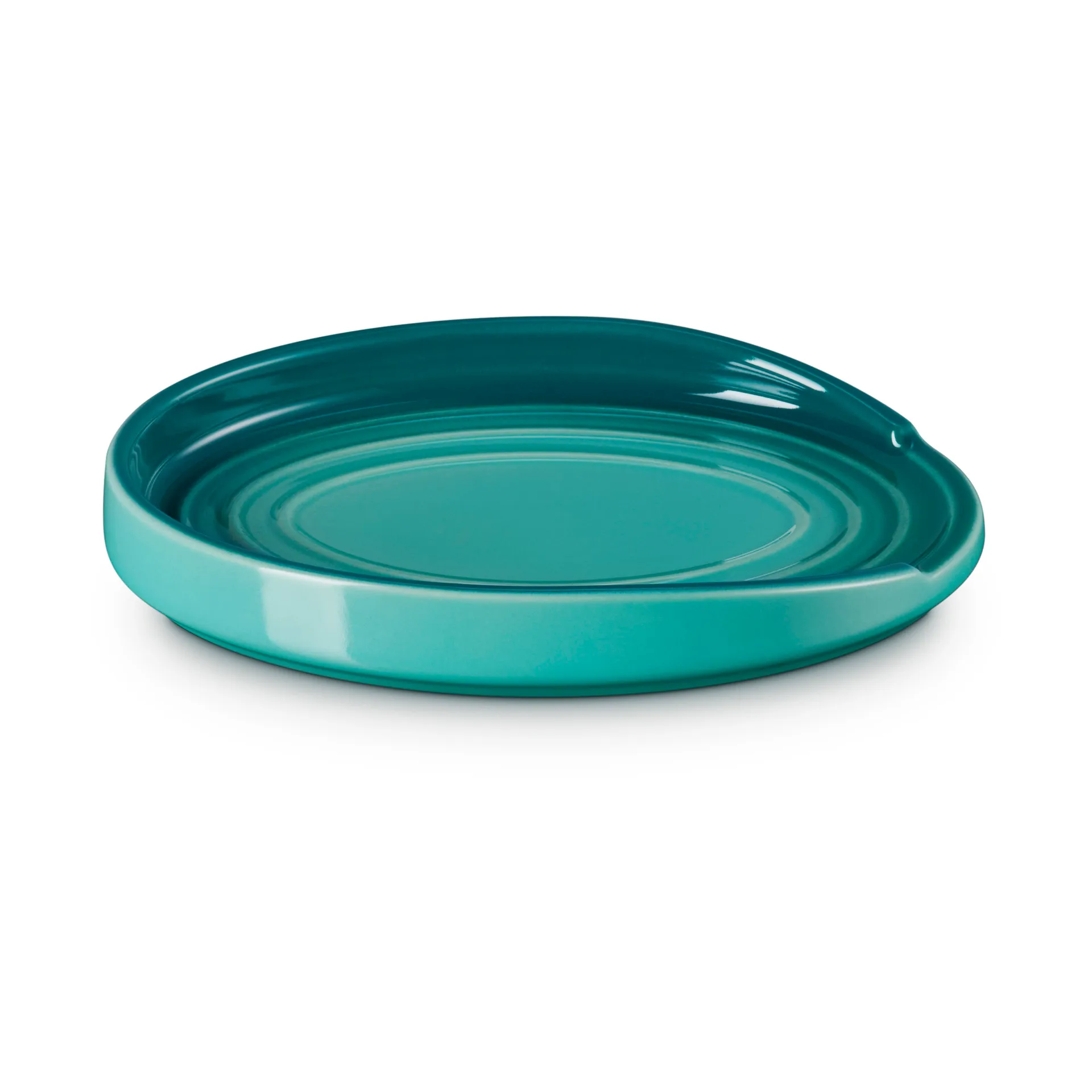 Oval holder for serving spoon, Bleu Riviera Le Creuset