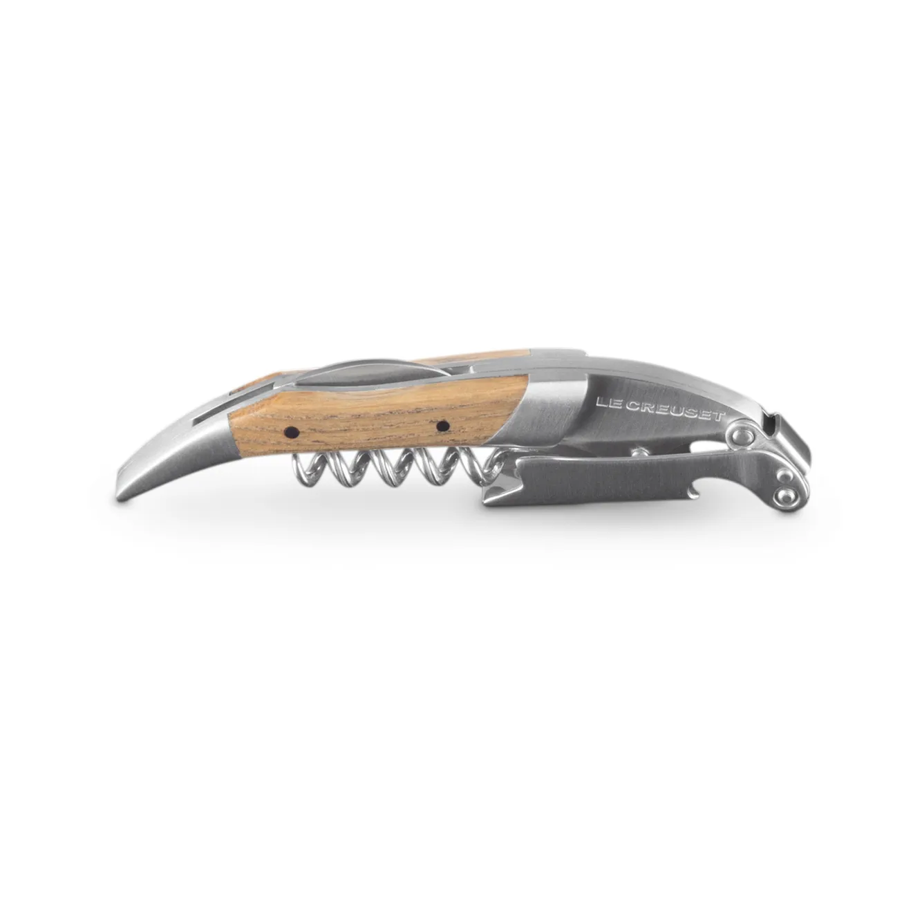 Premium Waiter's Friend corkscrew, Oak Le Creuset