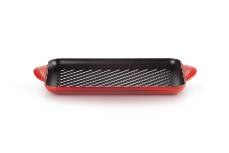 Le Creuset Rectangular grill plate 32 cm Cerise