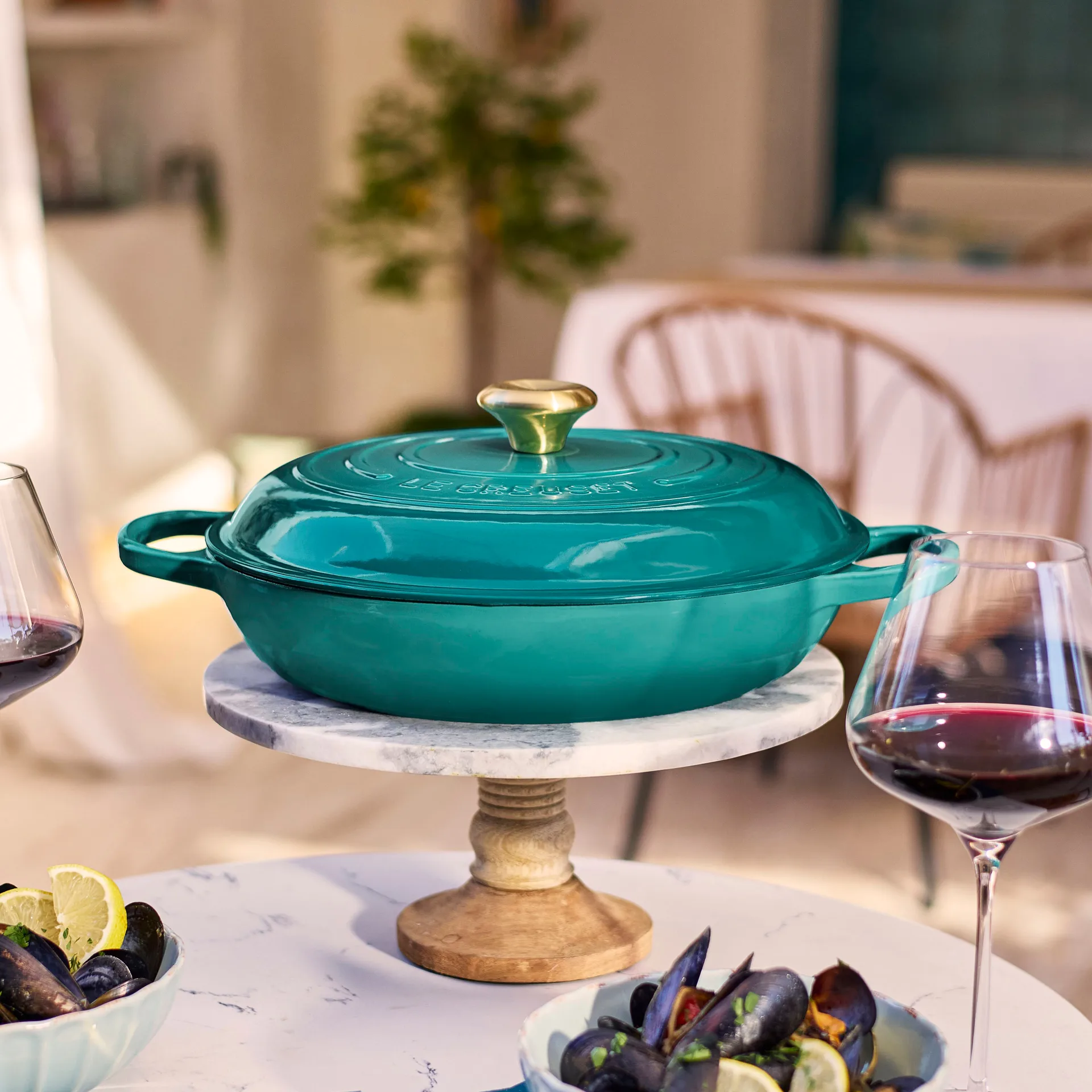 Signature shallow casserole 3.5 l, Bleu Riviera Le Creuset