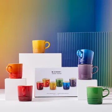 Signature stoneware coffee mug 6-piece - Rainbow - Le Creuset
