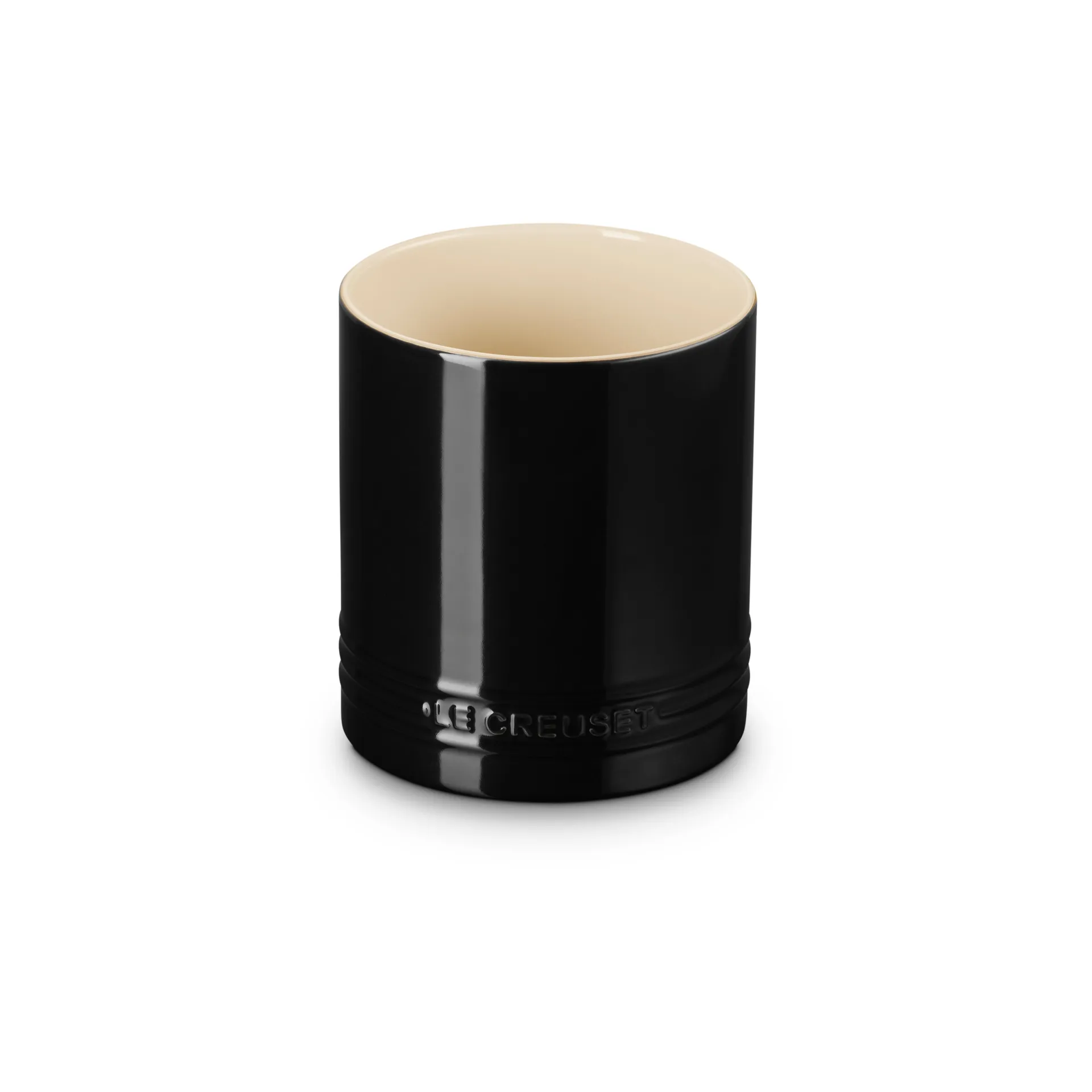 Signature stoneware cutlery and utensil jar 1.1 L, Black Le Creuset