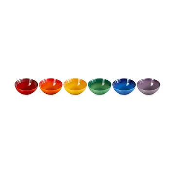 Signature stoneware deep plate set of 6 - Rainbow - Le Creuset
