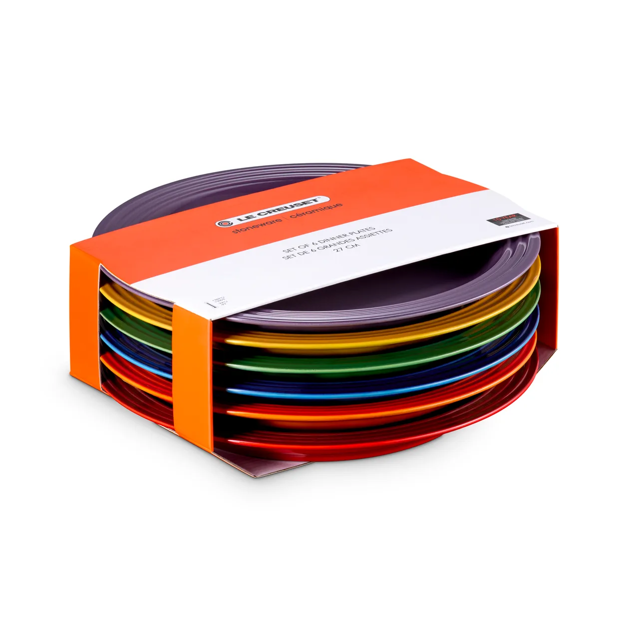 Le Creuset Signature stoneware dinner plate 6-piece Rainbow