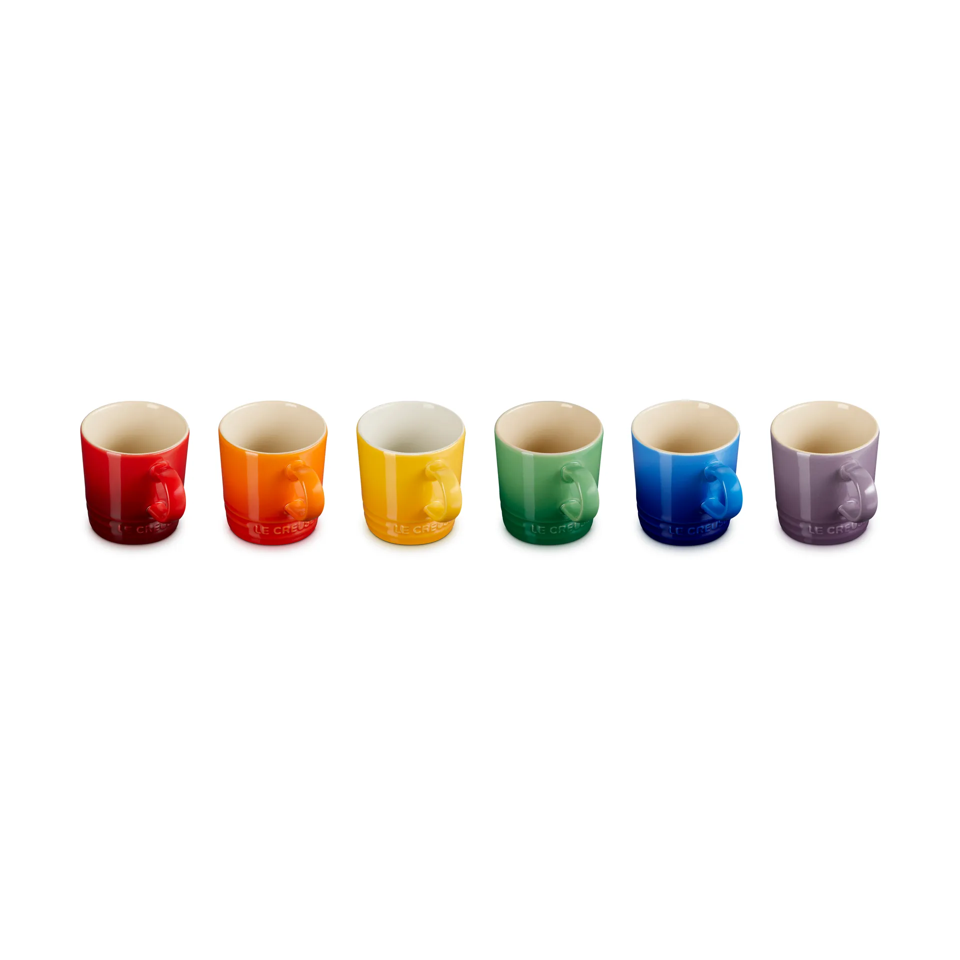 Signature stoneware espresso mug 6-piece, Rainbow Le Creuset