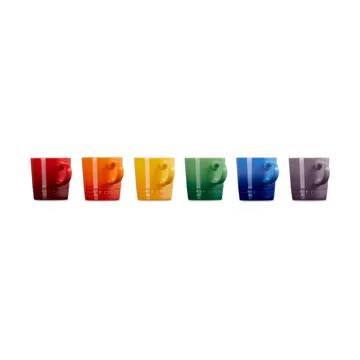 Signature stoneware espresso mug 6-piece - Rainbow - Le Creuset