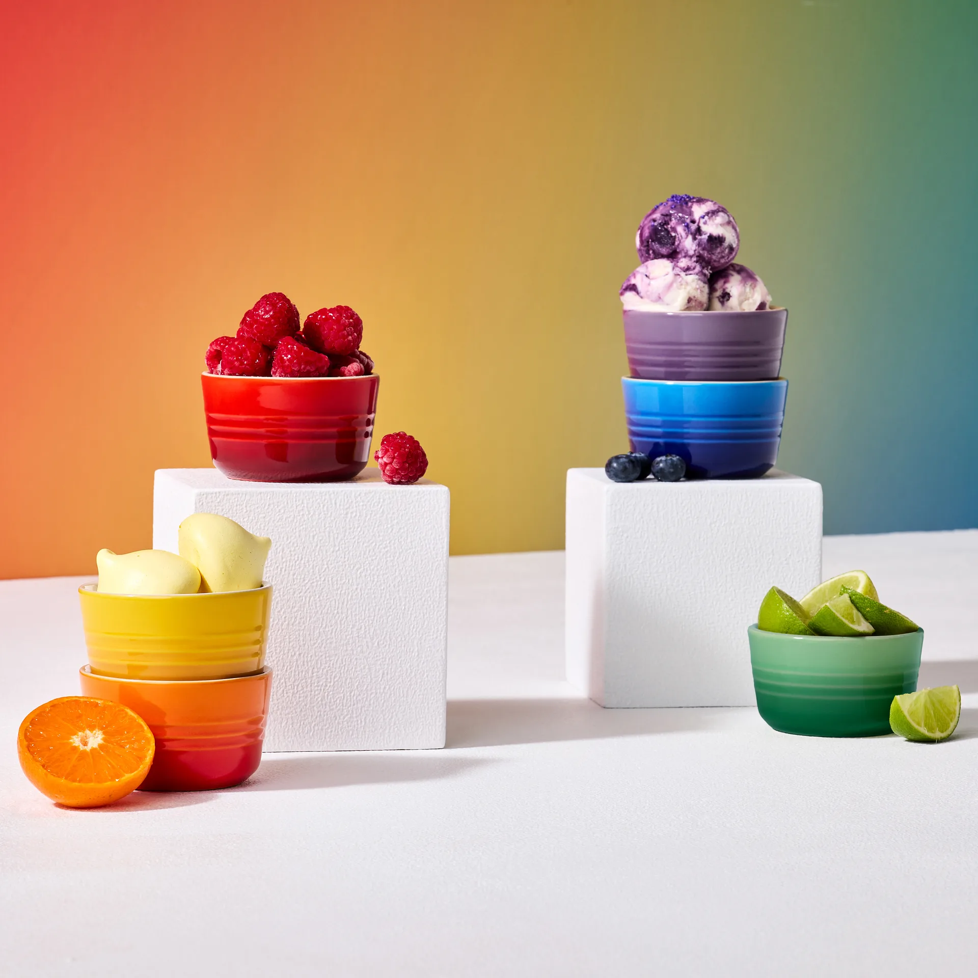 Signature stoneware mini ramekin 6-piece, Rainbow Le Creuset