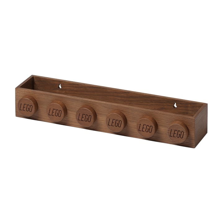 LEGO wooden book shelf - Dark stained oak - Lego