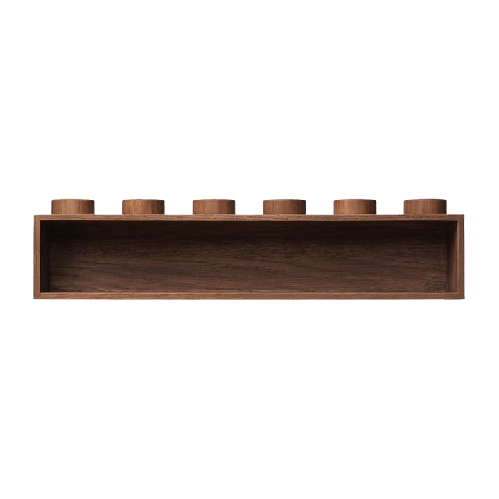 LEGO wooden book shelf - Dark stained oak - Lego