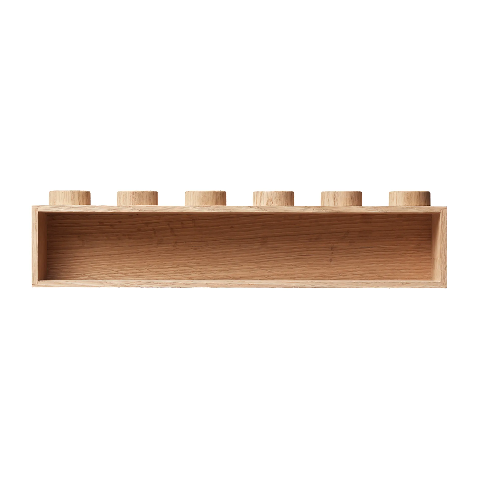 LEGO wooden book shelf, Soaped oak Lego