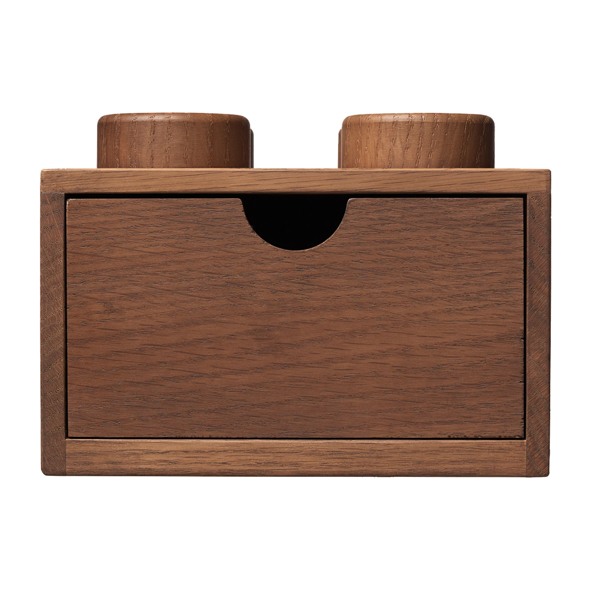 LEGO wooden desk drawer 4, Dark stained oak Lego