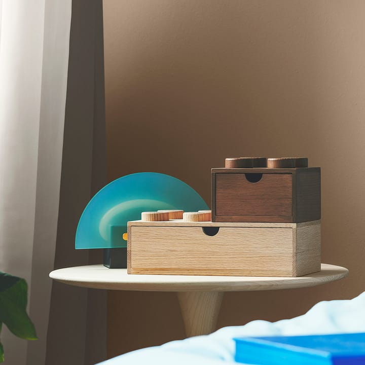 LEGO wooden desk drawer 4, Dark stained oak Lego