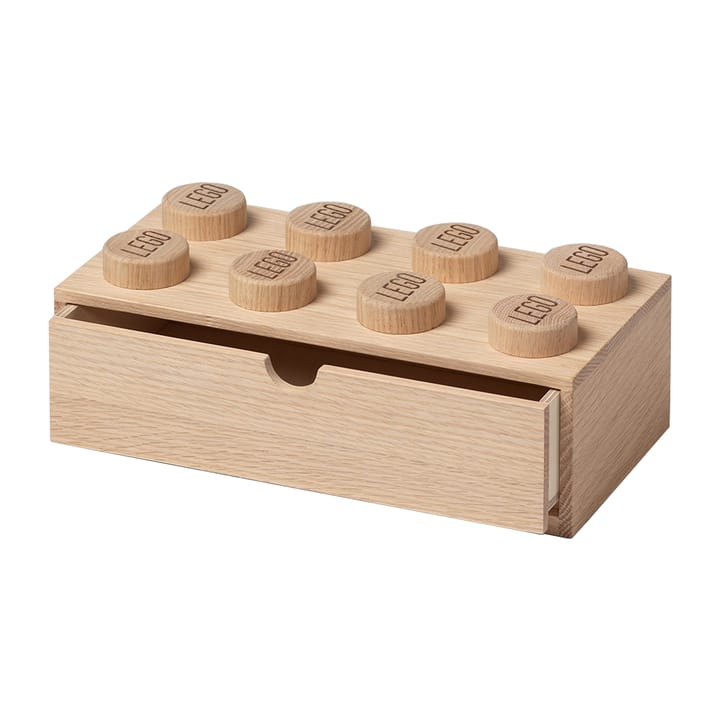 LEGO wooden desk drawer 8 - Soaped oak - Lego